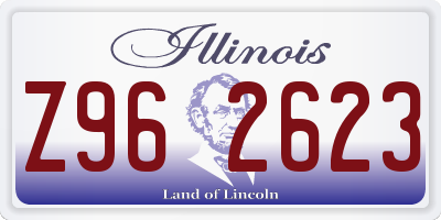 IL license plate Z962623