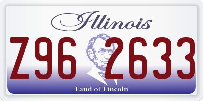 IL license plate Z962633