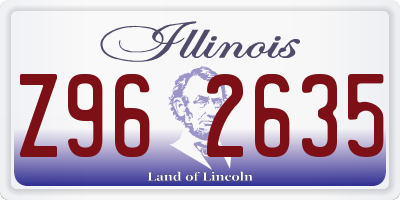 IL license plate Z962635