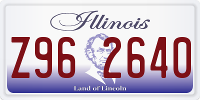 IL license plate Z962640