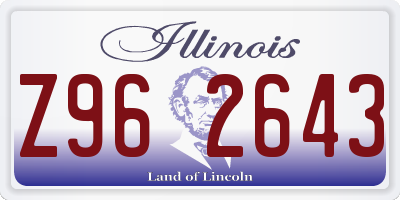 IL license plate Z962643
