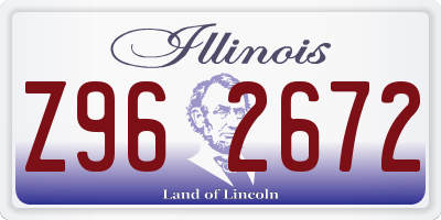 IL license plate Z962672