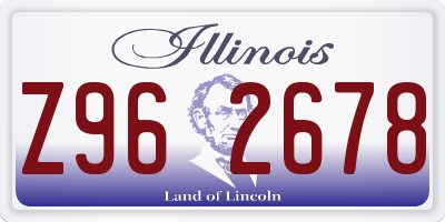 IL license plate Z962678
