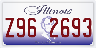 IL license plate Z962693