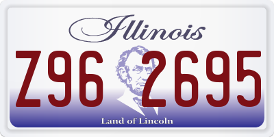IL license plate Z962695
