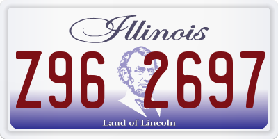 IL license plate Z962697