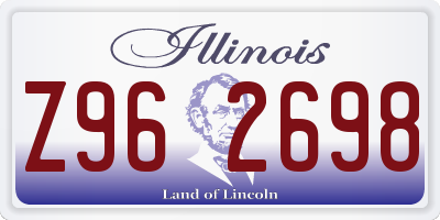 IL license plate Z962698