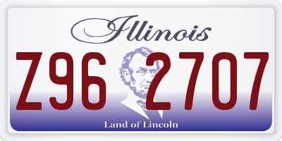 IL license plate Z962707