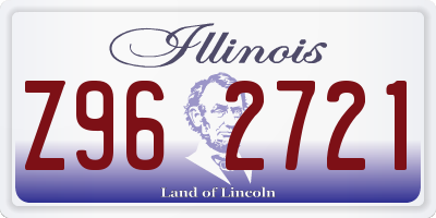 IL license plate Z962721