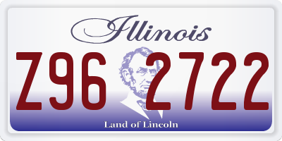 IL license plate Z962722