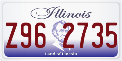IL license plate Z962735