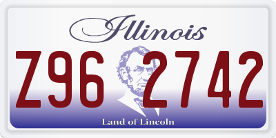 IL license plate Z962742