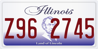 IL license plate Z962745