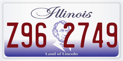 IL license plate Z962749