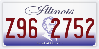 IL license plate Z962752