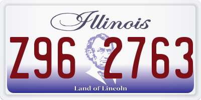IL license plate Z962763