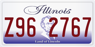 IL license plate Z962767