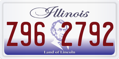 IL license plate Z962792