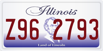 IL license plate Z962793