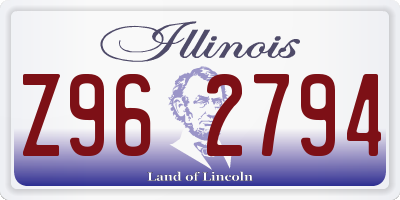 IL license plate Z962794