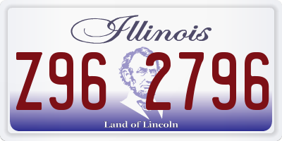IL license plate Z962796