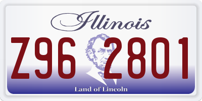 IL license plate Z962801