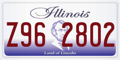IL license plate Z962802