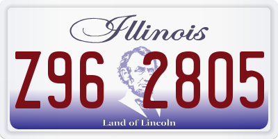 IL license plate Z962805