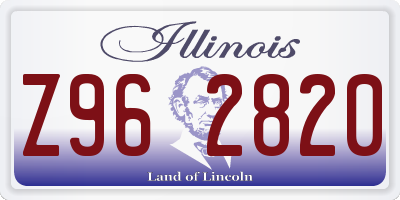 IL license plate Z962820