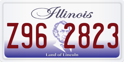 IL license plate Z962823