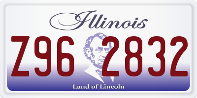 IL license plate Z962832