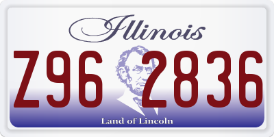 IL license plate Z962836