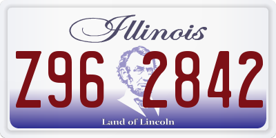 IL license plate Z962842