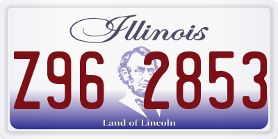 IL license plate Z962853