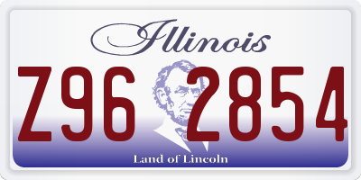 IL license plate Z962854