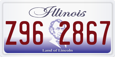 IL license plate Z962867