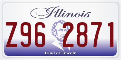 IL license plate Z962871