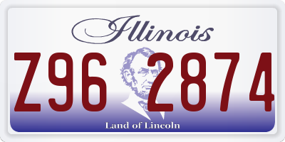 IL license plate Z962874