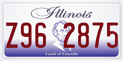 IL license plate Z962875