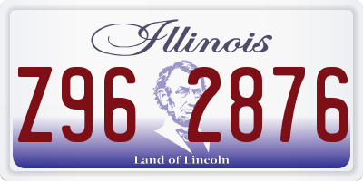 IL license plate Z962876