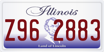 IL license plate Z962883