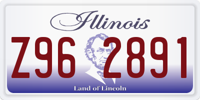 IL license plate Z962891