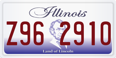 IL license plate Z962910