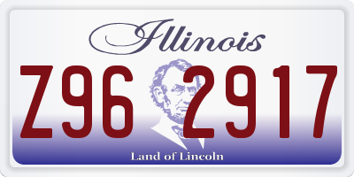 IL license plate Z962917