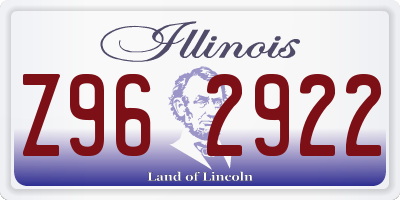 IL license plate Z962922