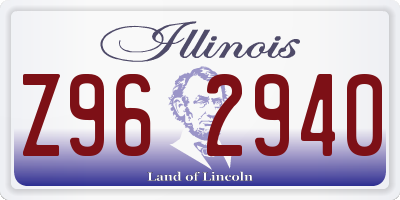 IL license plate Z962940