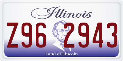 IL license plate Z962943