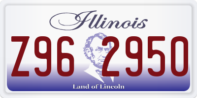 IL license plate Z962950