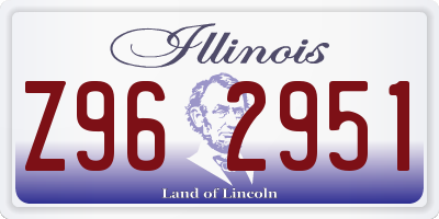 IL license plate Z962951