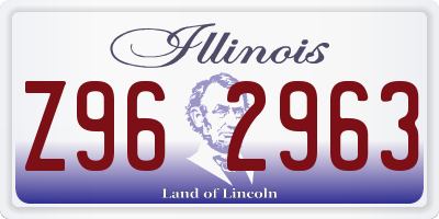 IL license plate Z962963